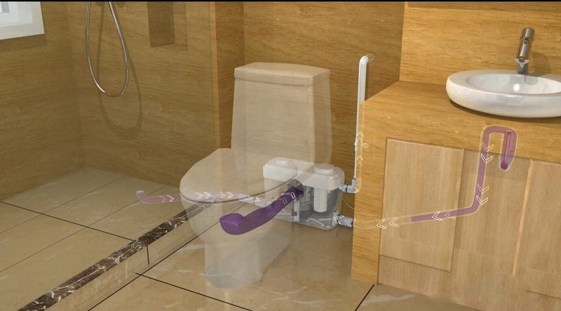 upflush toilet system