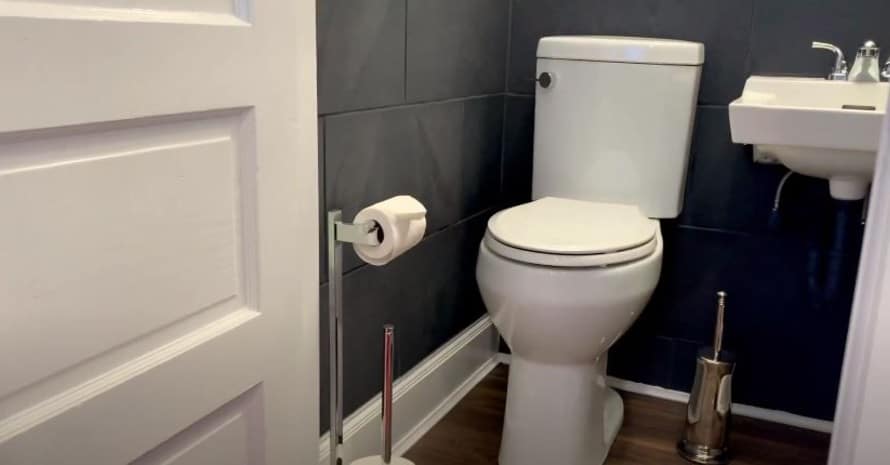 toilet of a standard height