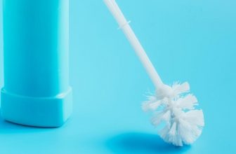 Cleaning a toilet brush