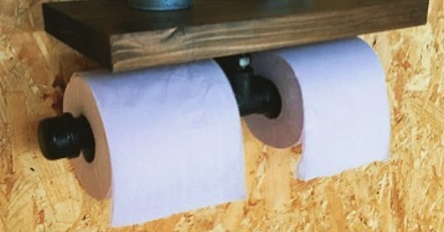 double toilet paper holder
